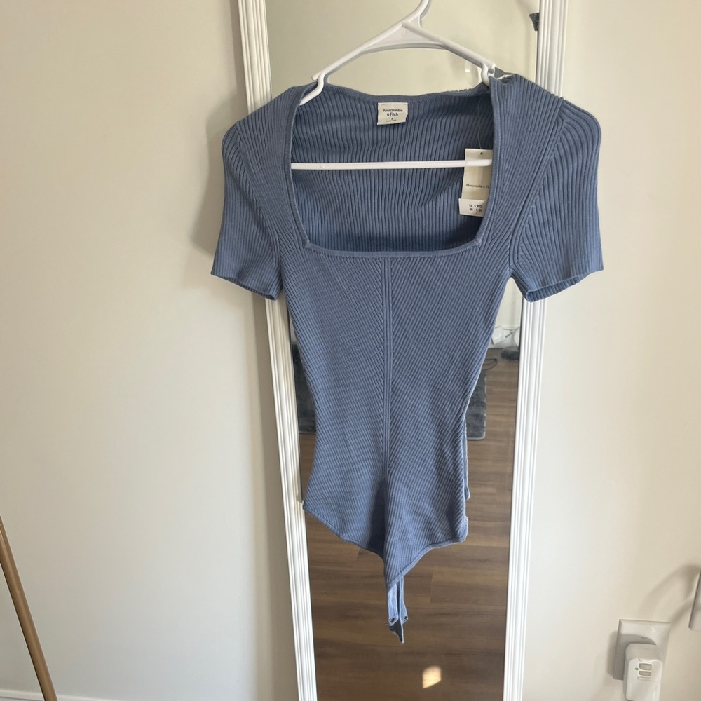 Abercrombie and fitch blue knit bodysuit